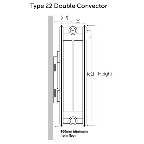 Additional image for Kompact Horizontal Radiator 600x400mm (DC, White).