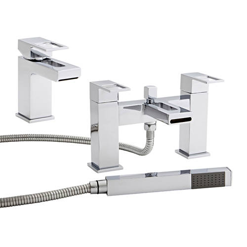 Additional image for Basin & Bath Shower Mixer Tap Pack (Chrome).