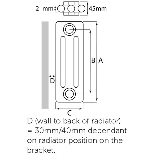 Additional image for Laser Klassic Horizontal Radiator 1190x400mm (4 Col, White).
