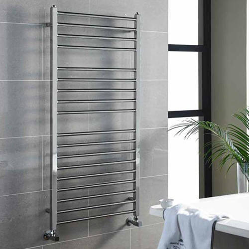 Additional image for Metro Heated Towel Rail 600W x 800H mm (Stainless Steel).