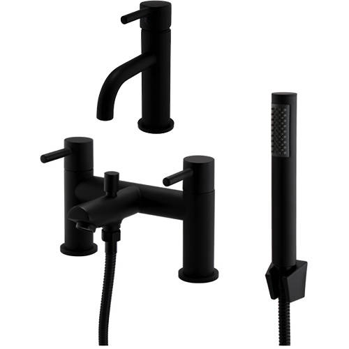 Additional image for Basin & Bath Shower Mixer Tap Pack (Matt Black).