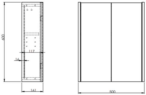 Additional image for Mirror Cabinet 500mm (Cool Grey).