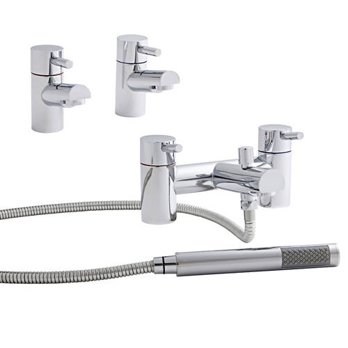 Additional image for Basin & Bath Shower Mixer Tap Pack (Chrome).