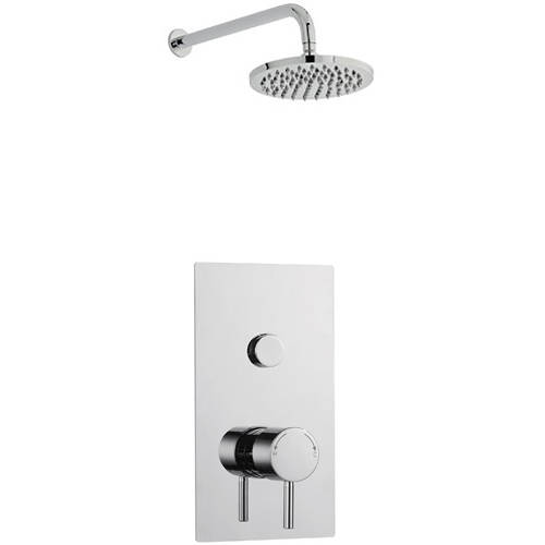 Additional image for Push Shower Valve, Round Head & Wall Mounting Arm (Option 9).