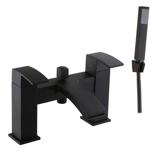 Additional image for Bath Shower Mixer Tap With Shower Kit (Matt Black).