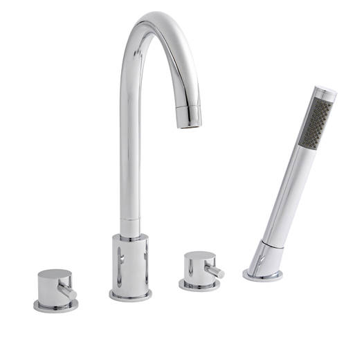 Additional image for 4 Hole Bath Shower Mixer Tap With Kit (Chrome).