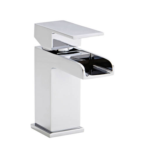 Additional image for Mini Waterfall Basin Mixer Tap With Click Waste (Chrome).