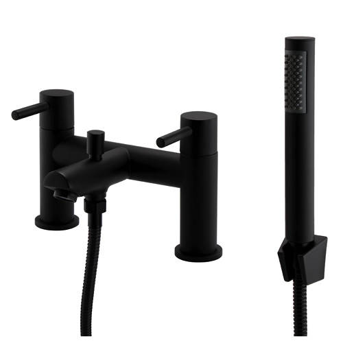 Additional image for Bath Shower Mixer Tap With Kit (Matt Black).