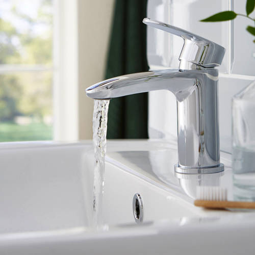 Additional image for Basin Mixer Tap With Click Clack Waste (Chrome).