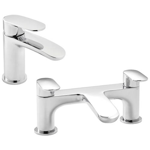 Additional image for Basin & Bath Filler Tap Pack (Chrome).