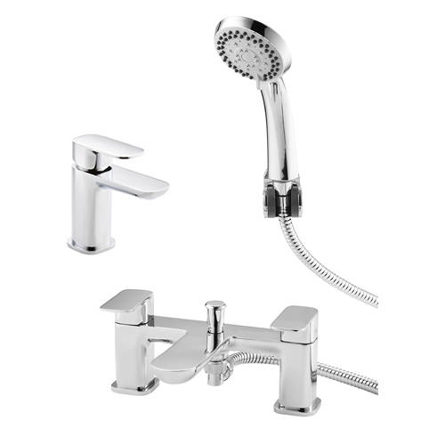 Additional image for Basin & Bath Shower Mixer Tap Pack (Chrome).