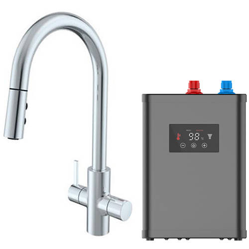 Additional image for Reach Digital 4 In 1 Boiling Water Kitchen Tap (Chrome, 2.4L).