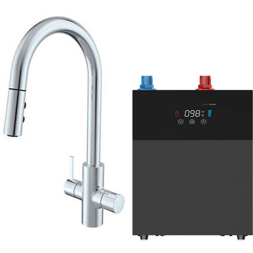 Additional image for Reach Digital 4 In 1 Boiling Water Kitchen Tap (Chrome, 4.0L).