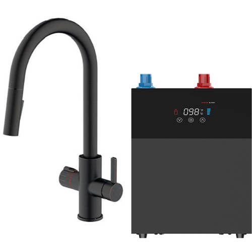 Additional image for Reach Digital 4 In 1 Boiling Water Kitchen Tap (Matt Black, 4.0L).