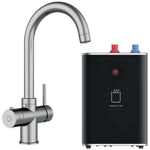 Additional image for Tundra Classic 3 In 1 Boiling Water Kitchen Tap (Brushed Nickel, 2.4L).