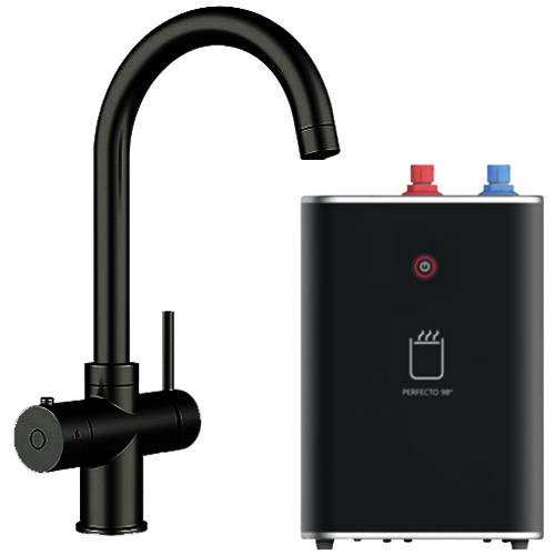 Additional image for Tundra Classic 3 In 1 Boiling Water Kitchen Tap (Matt Black, 2.4L).
