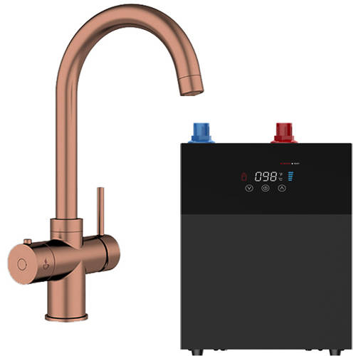 Additional image for Tundra Digital 4 In 1 Boiling Water Kitchen Tap (Copper, 4.0L).
