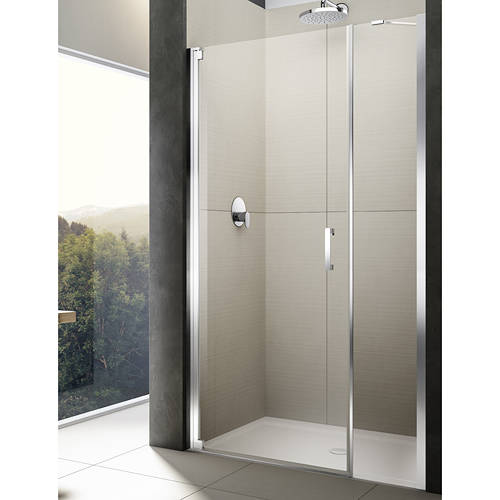 Additional image for Diletto Pivot Shower Door & In-Line Panel (1600x2000mm, LH).