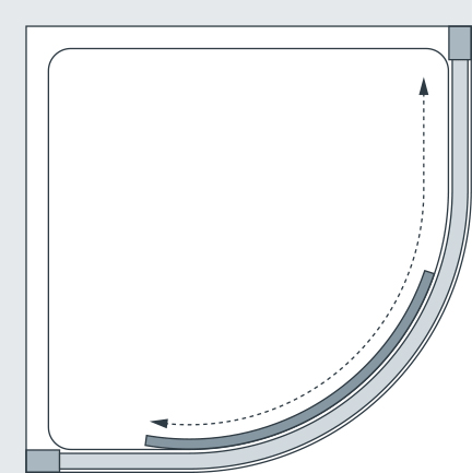 Additional image for Sorong Quadrant Enclosure With Single Door (800x2000mm).