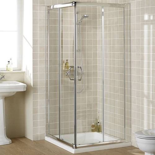 Additional image for 750mm Square Shower Enclosure & Tray (Silver).