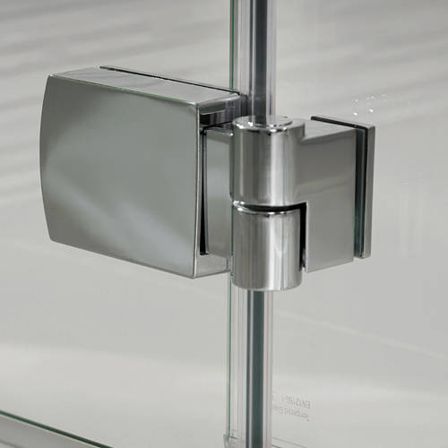 Additional image for Martinique Frameless Hinged Shower Door & Panel (1200x2000).