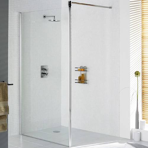 Additional image for 1000x1900 Glass Shower Screen (Silver, 8mm Glass).
