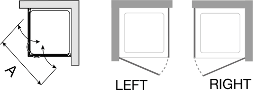 Additional image for Ritiro Semi-Frameless Square Shower Enclosure (900x900x2000).