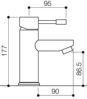 Additional image for Mono Basin Mixer Tap With Pop Up Waste (Chrome).