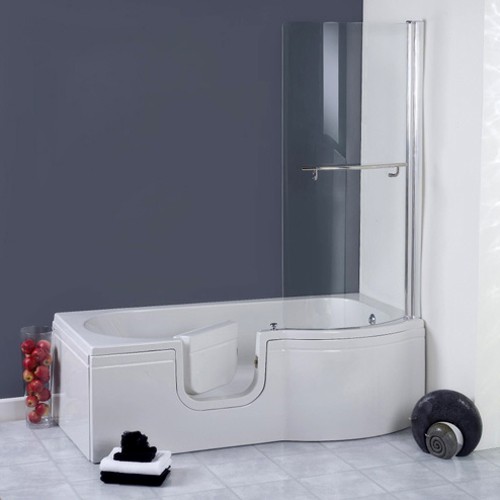 Additional image for Calypso Walk In Shower Bath With Left Hand Door (1675x850).