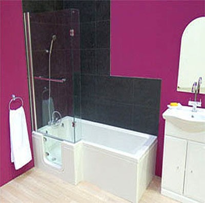 Additional image for Savana Walk In Shower Bath With Left Hand Door (Whirlpool).