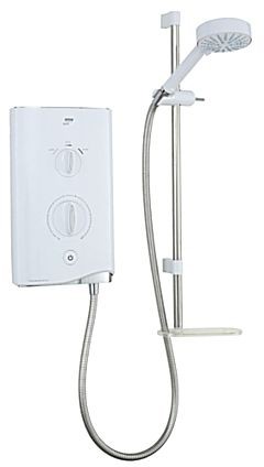 Additional image for Mira Sport Thermostatic 9.8kW in white & chrome.