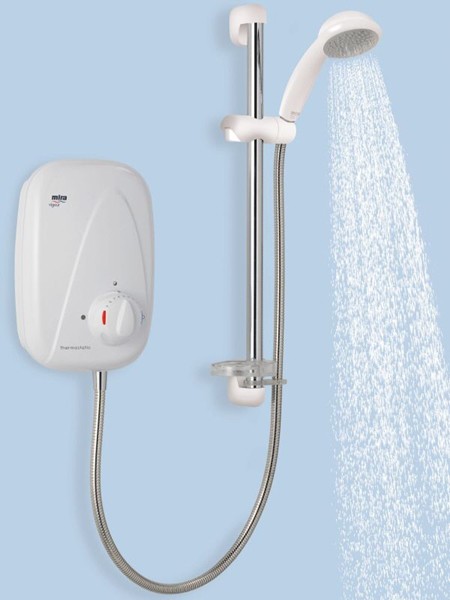 Additional image for Thermostatic Power Shower (White & Chrome).