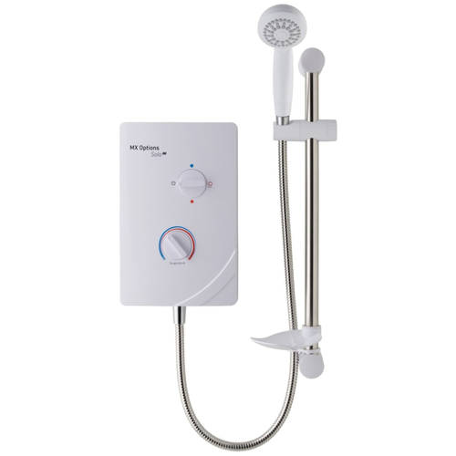 Additional image for Options Solo QI Electric Shower (8.5 kW, White & Chrome) - Clearance.