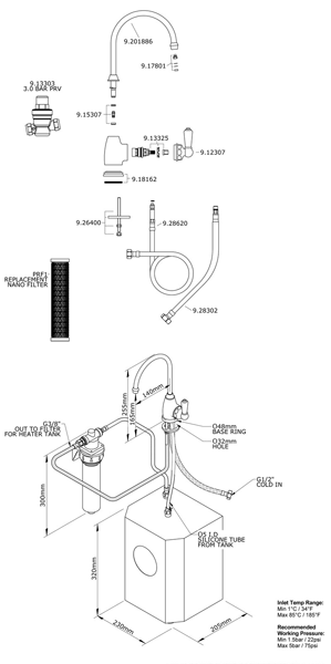 Additional image for Mini Boiling Water Kitchen Tap (Chrome Plated).