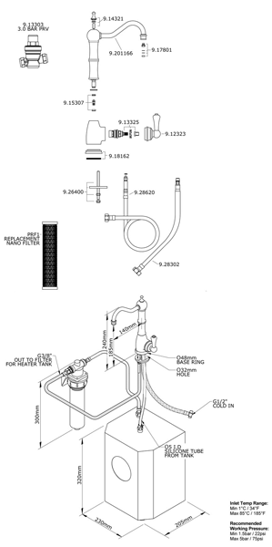 Additional image for Mini Boiling Water Kitchen Tap (Chrome Plated).