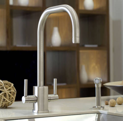 Additional image for Kitchen Tap With Rinser & U Spout (Pewter).