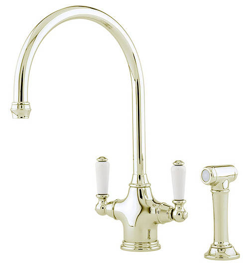 Additional image for Kitchen Tap With Rinser (Gold).