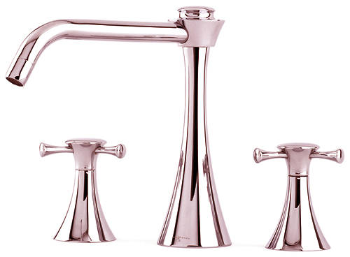 Additional image for 3 Hole Kitchen Tap (Polished Nickel).