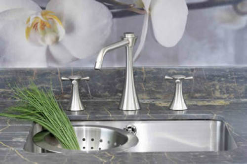 Additional image for 3 Hole Kitchen Tap (Pewter).