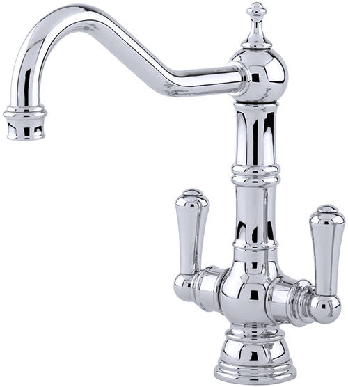 Additional image for Kitchen Mixer Tap With Twin Lever Handles (Chrome).