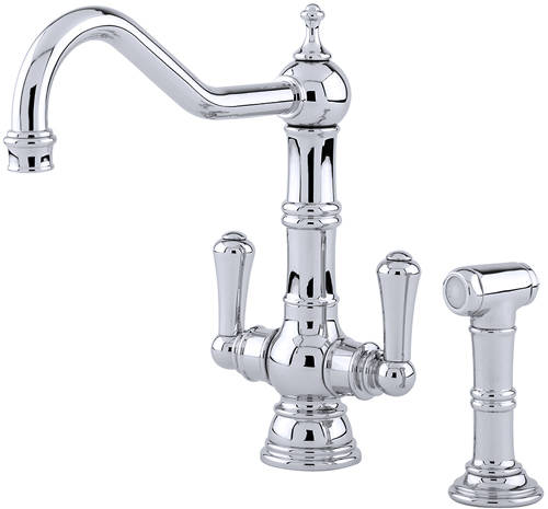 Additional image for Kitchen Tap With Rinser & Lever Handles (Chrome).