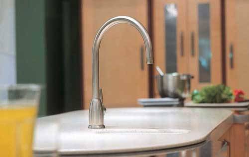 Additional image for Single Lever Kitchen Mixer Tap With C Spout (Pewter).
