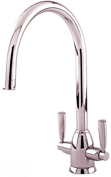 Additional image for Kitchen Mixer Tap With Twin Lever Handles (Nickel).