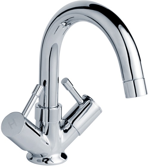 Additional image for Economy Basin Mixer Tap With Swivel Spout (Chrome).