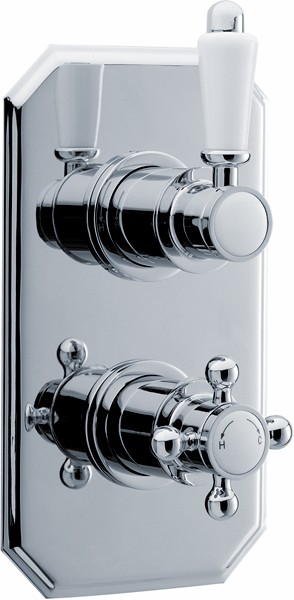 Additional image for Traditional Twin Concealed Thermostatic Shower Valve.