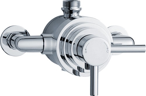 Additional image for Dual Exposed Thermostatic Shower Valve (Chrome).