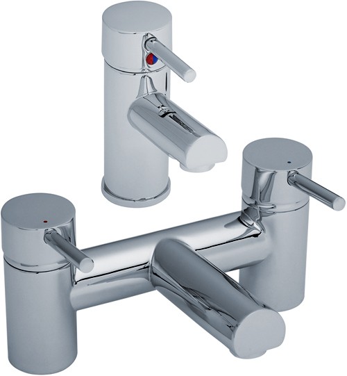 Basin & Bath Filler Tap Set (Chrome). Crown Series FII PRSERIESFBB