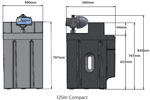 Additional image for Compact Tank With Fixed Speed Pump (125L Tank).