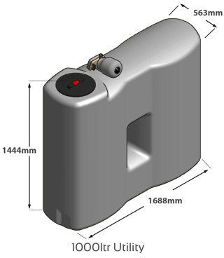 Additional image for Utility Tank With Fixed Speed Pump (1000L Tank).