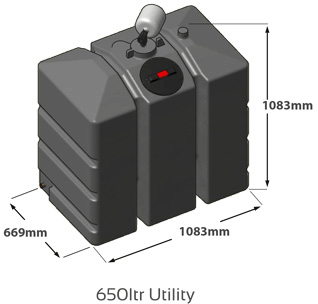 Additional image for Utility Tank With Fixed Speed Pump (650L Tank).